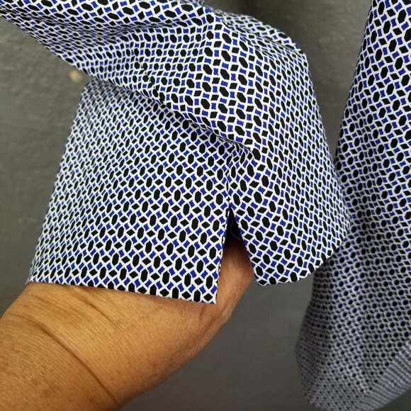 Swing Control Pants Women 2 Geometric Pixie Print Blue Mid-Rise Golf Tennis NEW - Picture 7 of 16